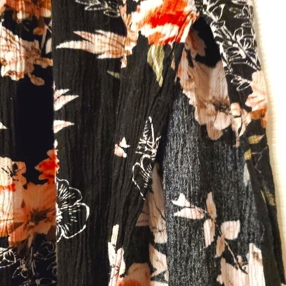WAREHOUSE ONE FLORAL MAXI DRESS OFF THE SHOULDER BLACK MULTICOLOR WOMENS SMALL - Picture 10 of 11